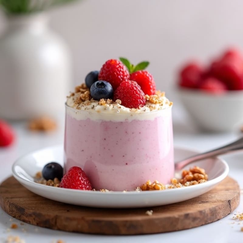 Silky Greek Yogurt Protein Mousse with Berries