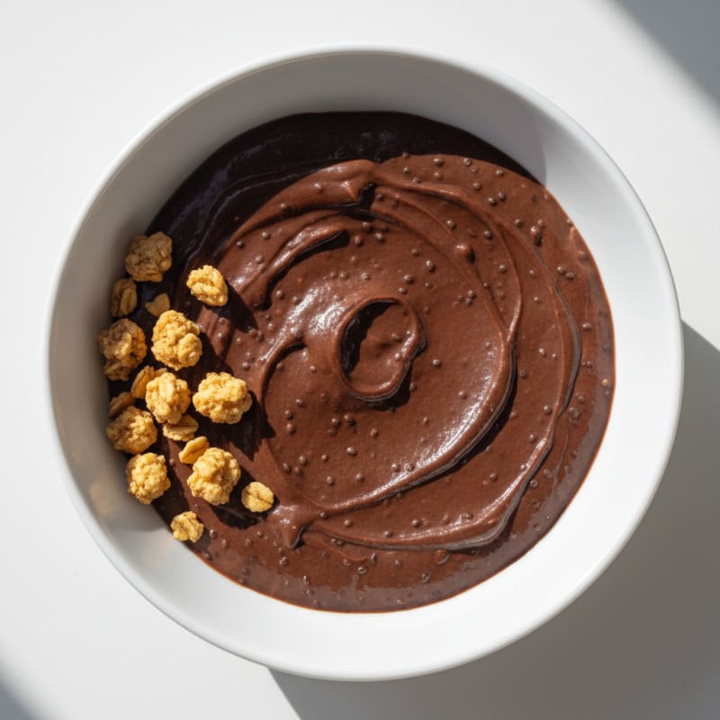 Silky Chocolate Protein Pudding with Chia Seeds