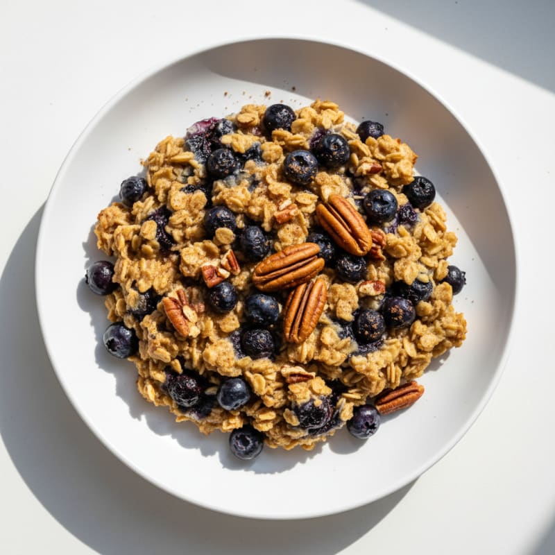 Blueberry Pecan Baked Oatmeal
