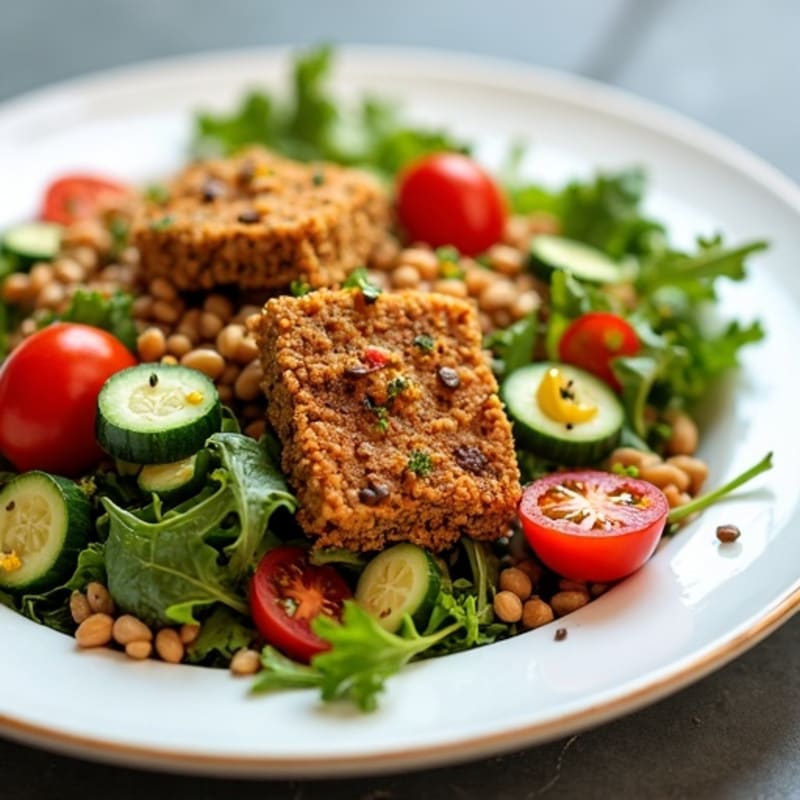 Crispy Tempeh and Lentil Power Salad