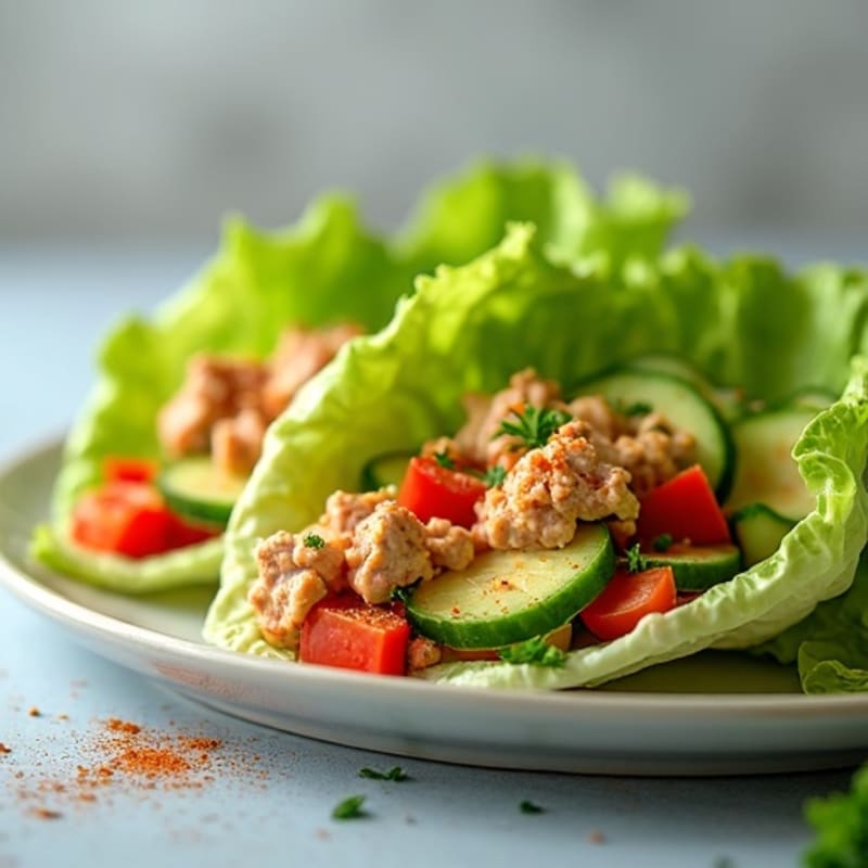 Spicy Tuna Lettuce Wraps