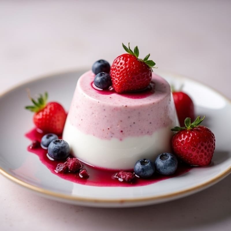 Silky Greek Yogurt Protein Mousse with Berries