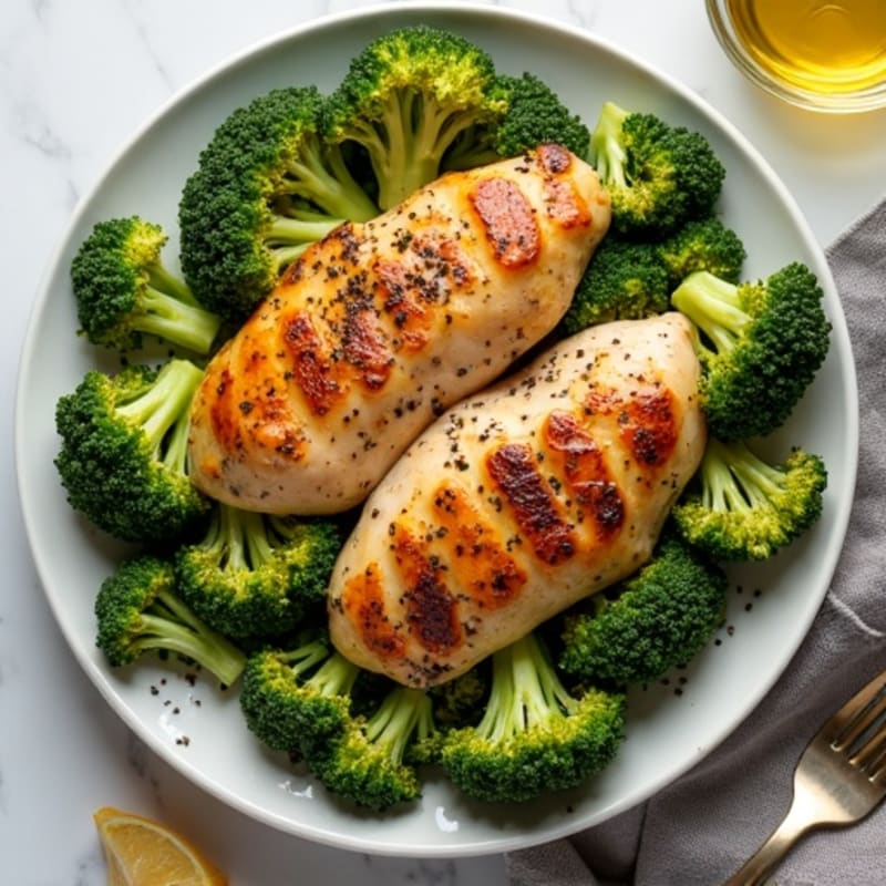 Sheet Pan Roasted Chicken and Crispy Broccoli