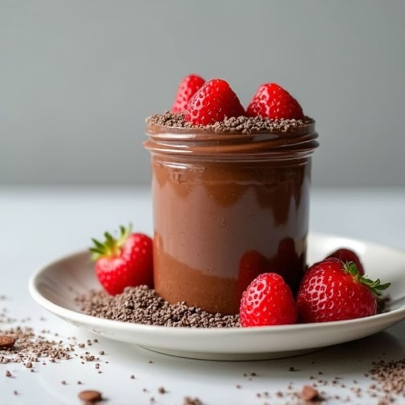 Silky Chocolate Protein Pudding with Chia Seeds