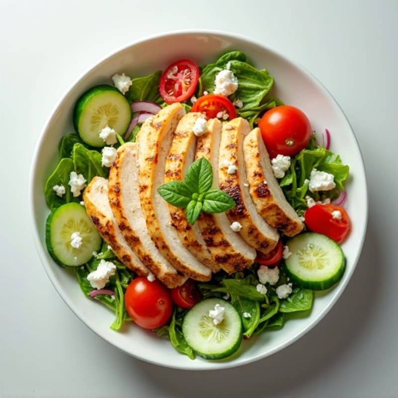 Fresh Cucumber Tomato Feta Salad with Zesty Lemon Herb Vinaigrette