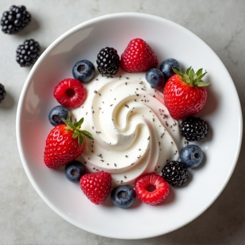 Silky Greek Yogurt Protein Pudding with Berries