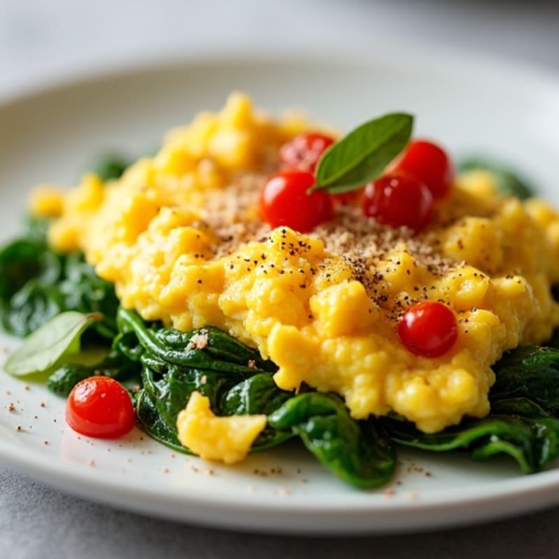 Creamy Cottage Cheese Scrambled Eggs