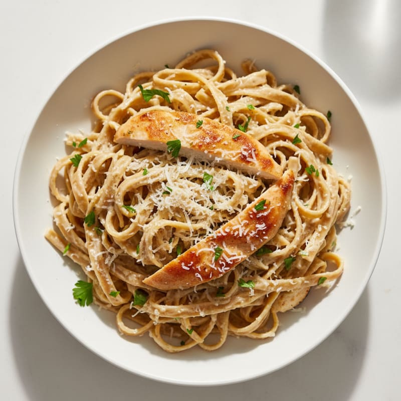 Classic Fettuccine Alfredo with Parmesan