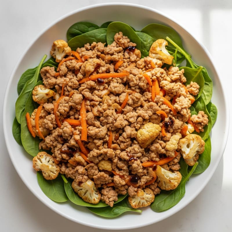 Ground Turkey and Roasted Vegetable Salad