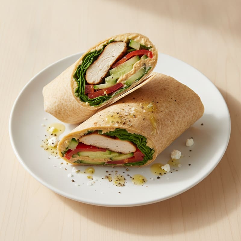 Feta Hummus Vegetable Power Wrap