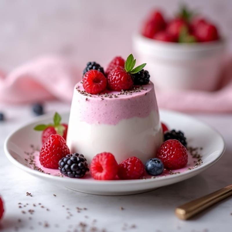 Silky Greek Yogurt Protein Mousse with Berries