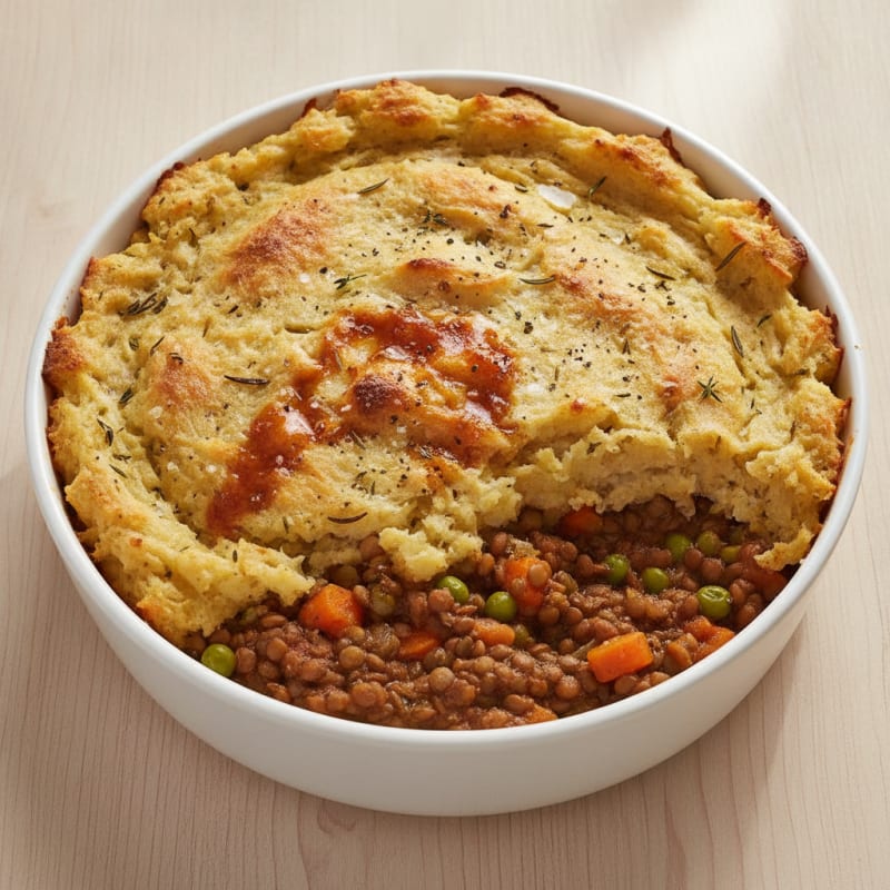 Lentil Shepherd's Pie with Root Vegetable Mash