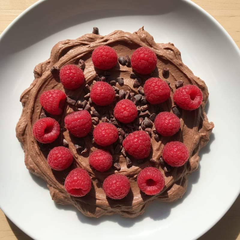 Silky Chocolate Protein Yogurt with Berries