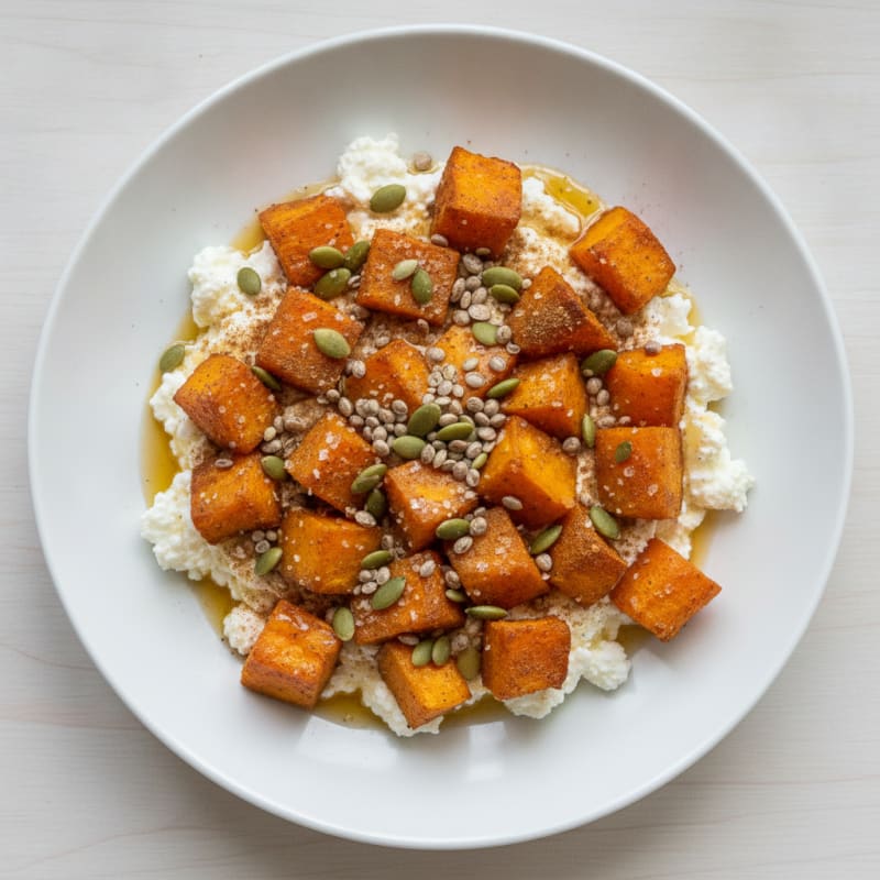 Sweet Potato Cottage Cheese Power Bowl