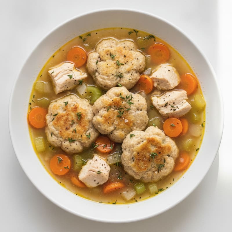 Homestyle Chicken and Herb Dumpling Soup