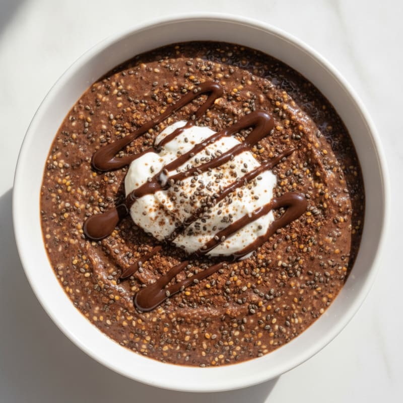 Chocolate Protein Pudding with Chia Seeds