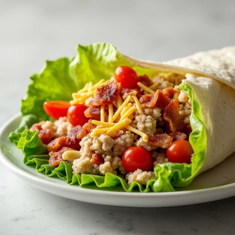 Turkey and Crispy Bacon Lettuce Wraps