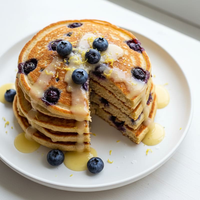 Blueberry Ricotta Pancakes with Lemon Zest