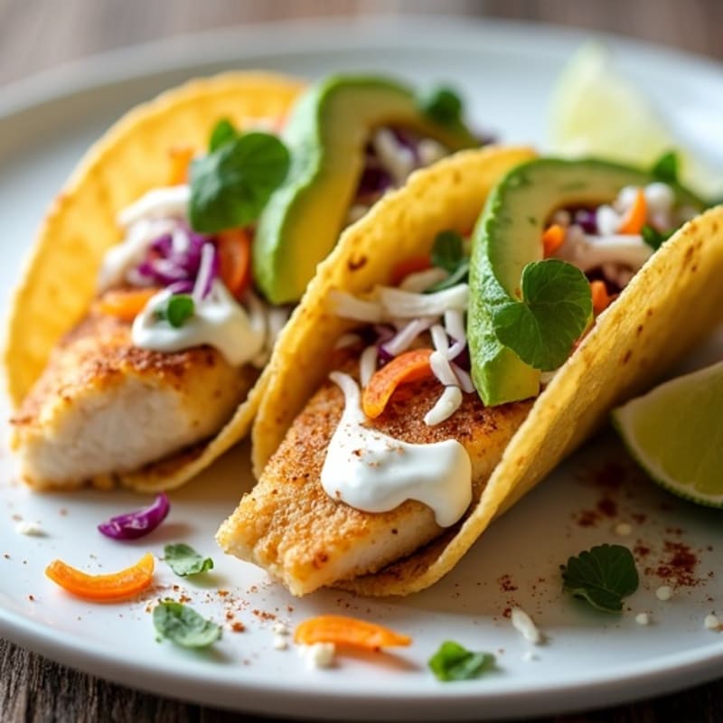Crispy Baked Fish Tacos with Fresh Slaw