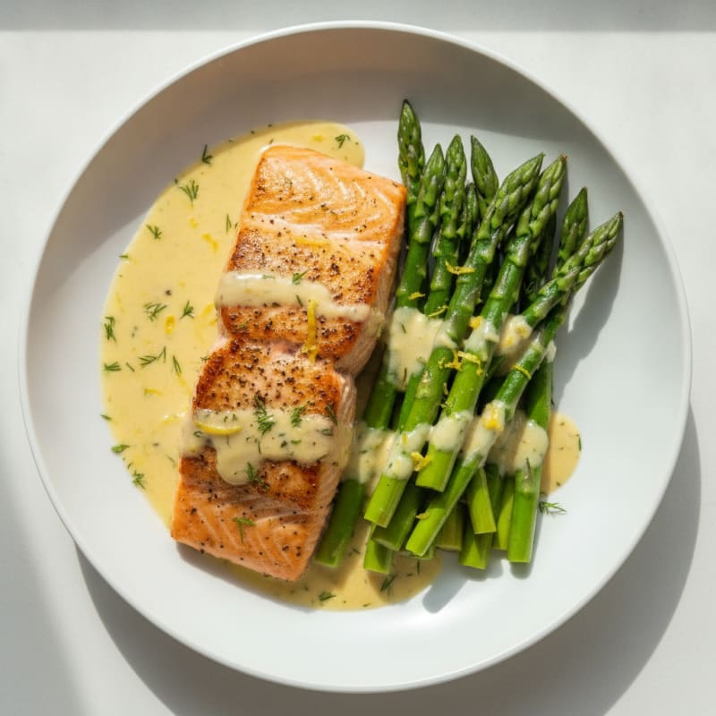 Pan-Seared Herb Salmon with Lemon-Dill Sauce