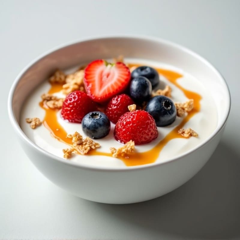 Creamy Greek Yogurt Bowl with Almond Butter and Berries