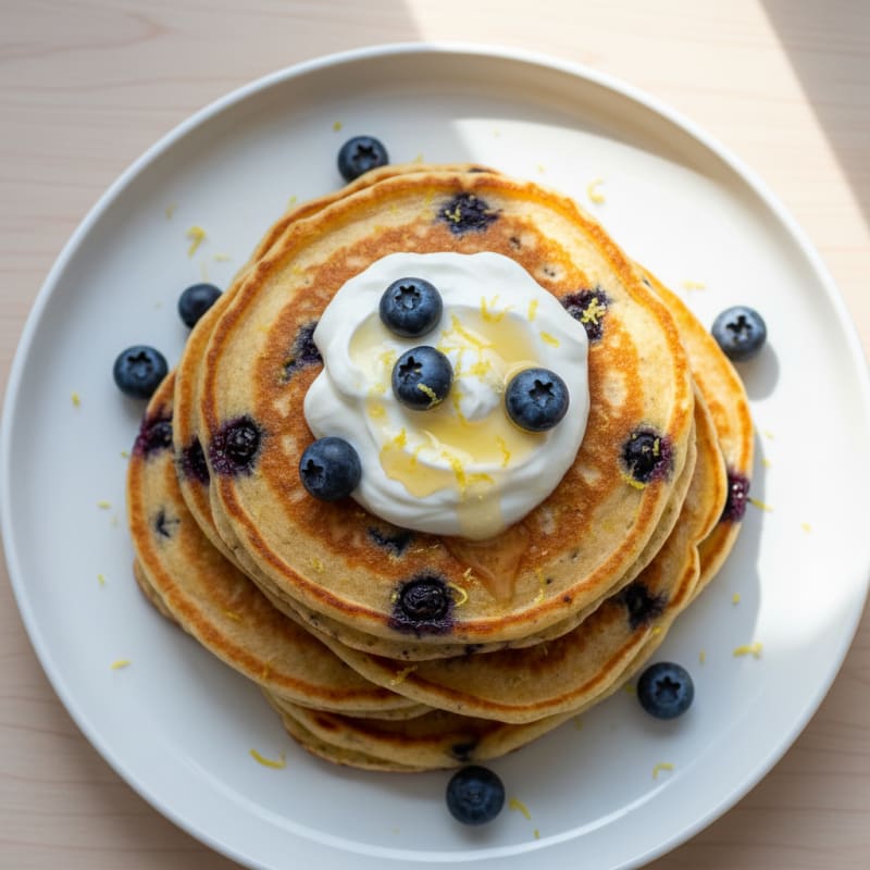 Blueberry-Lemon Ricotta Pancakes