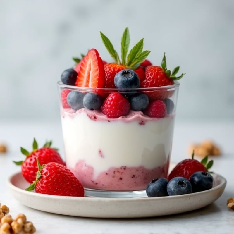 Creamy Greek Yogurt Protein Parfait with Mixed Berries