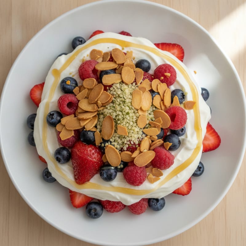Greek Yogurt Protein Parfait with Mixed Berries