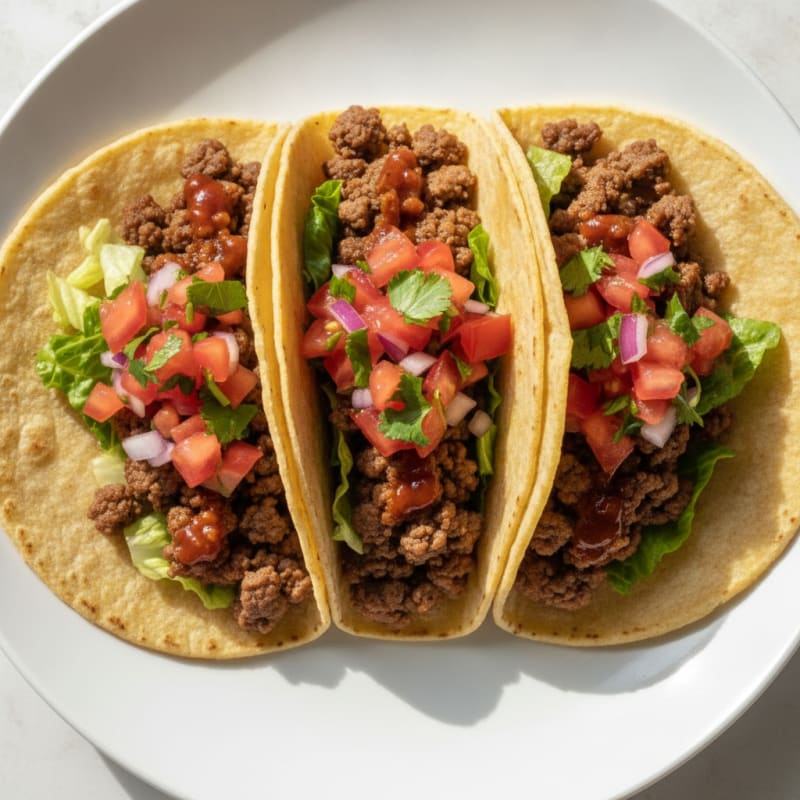 Ground Beef Tacos with Fresh Salsa