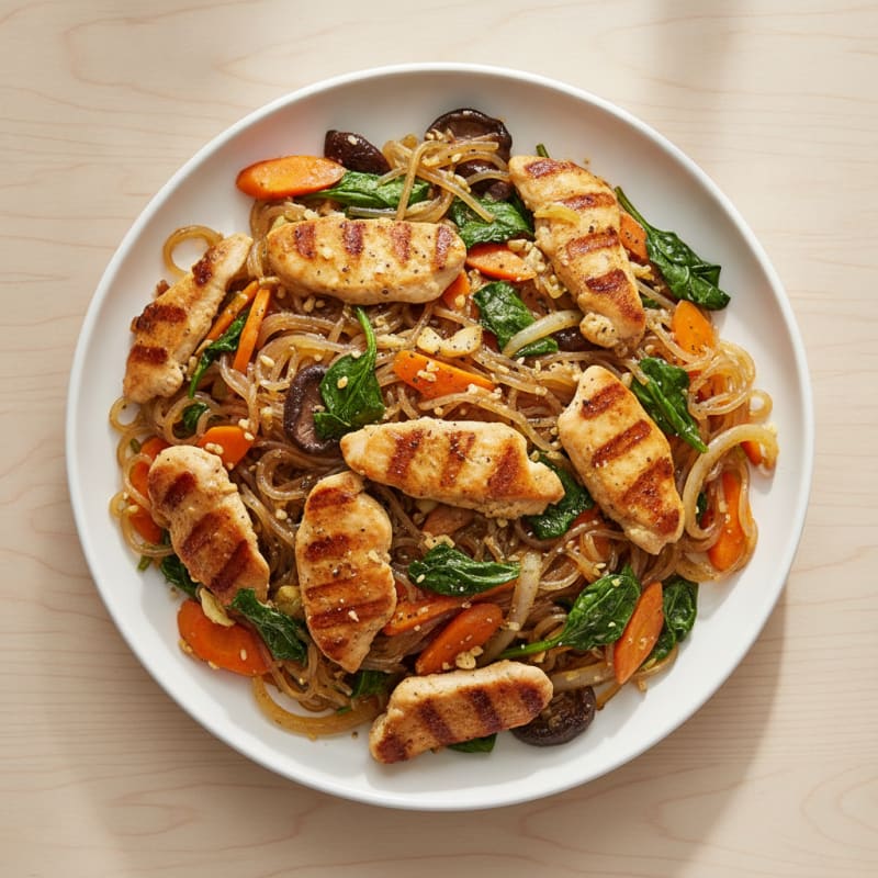 Miso Chicken Japchae Stir-Fry