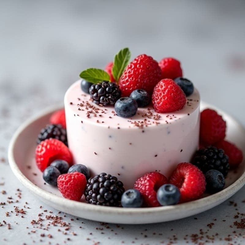 Silky Protein Yogurt with Mixed Berries