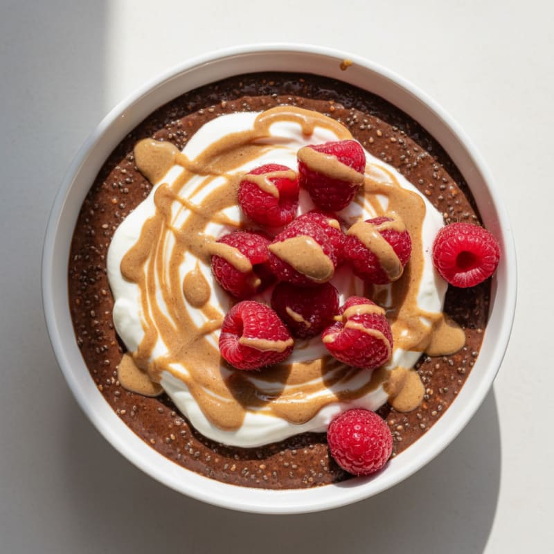 Silky Chocolate Protein Pudding with Greek Yogurt