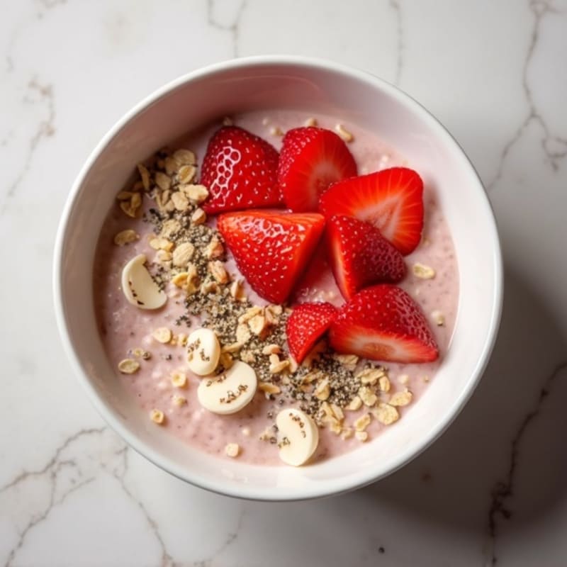 Creamy Strawberry Vanilla Overnight Oats