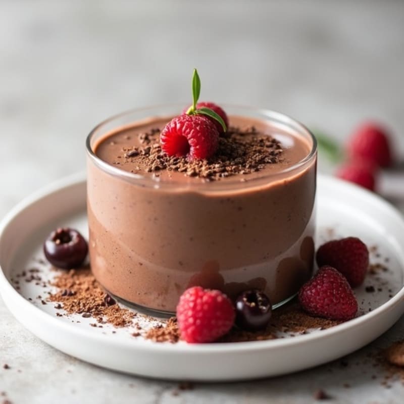 Silky Chocolate Protein Pudding with Chia Seeds