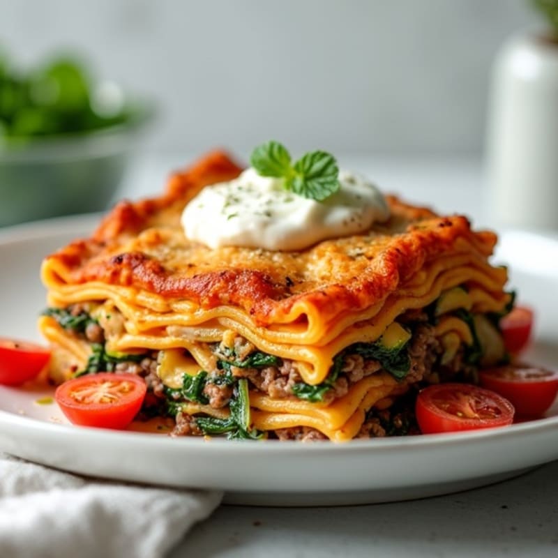 Protein-Packed Lasagna with Lean Beef and Veggies