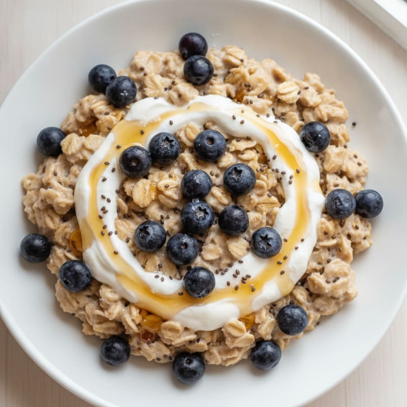 Blueberry Maple Overnight Oats with Chia