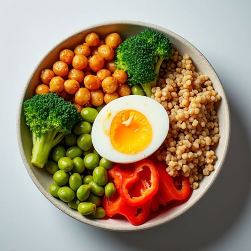 Crispy Roasted Chickpea and Vegetable Bowl