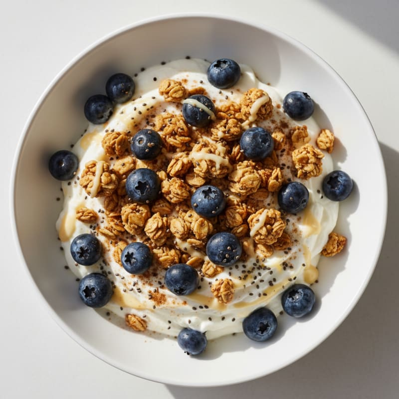Creamy Berry Yogurt Granola Bowl
