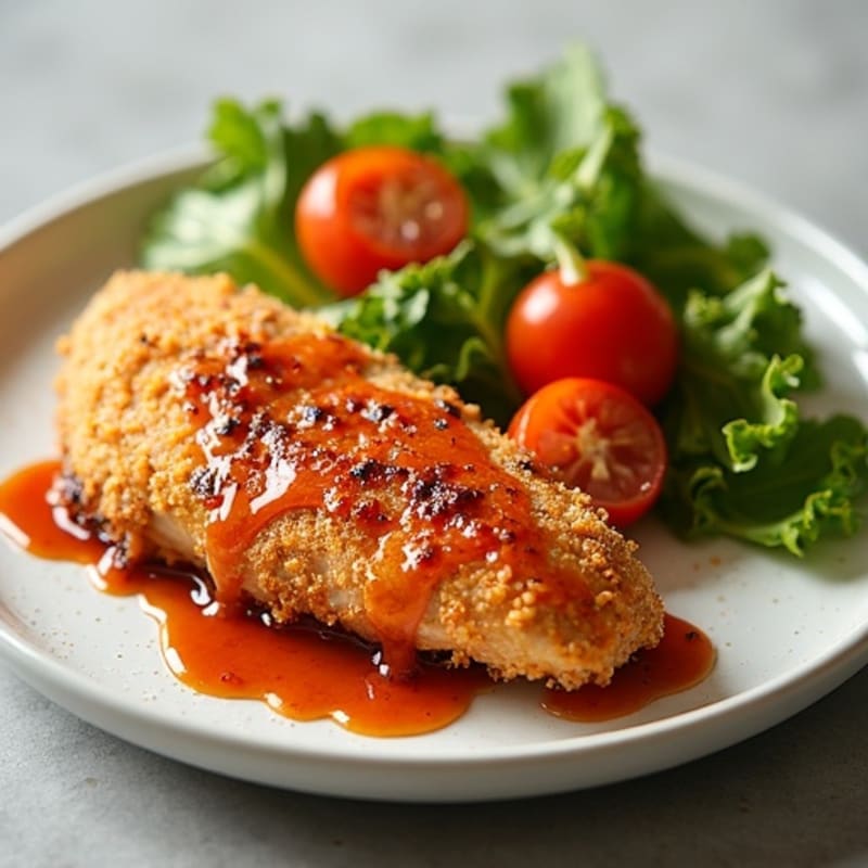 Crispy Baked Chicken with Sweet and Spicy Glaze