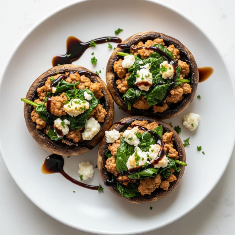 Goat Cheese Stuffed Portobello Mushrooms