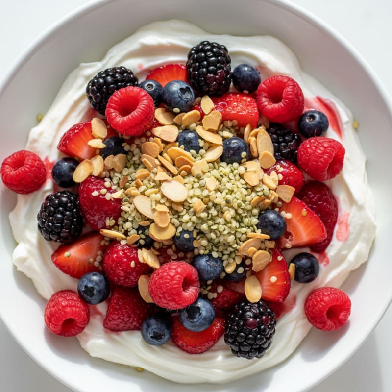 Creamy Greek Yogurt Protein Bowl with Mixed Berries