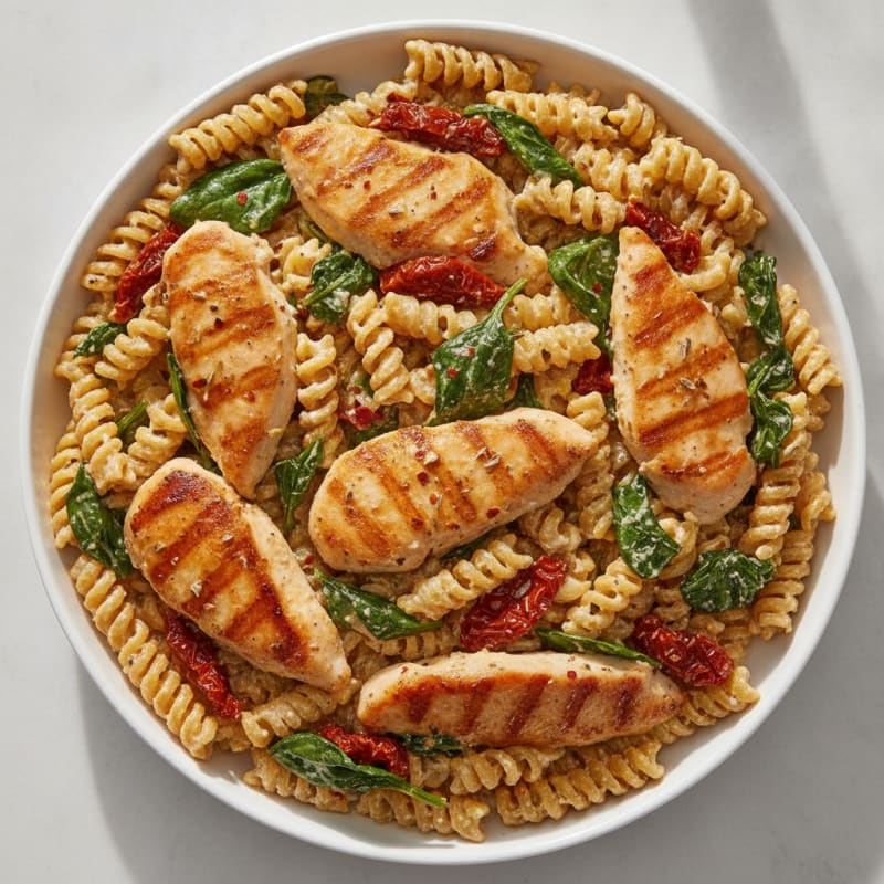 Chicken & Sun-Dried Tomato Pasta Skillet