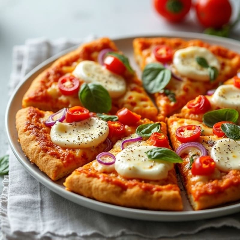 Crispy Buffalo Chicken Sheet Pan Pizza with Roasted Vegetables