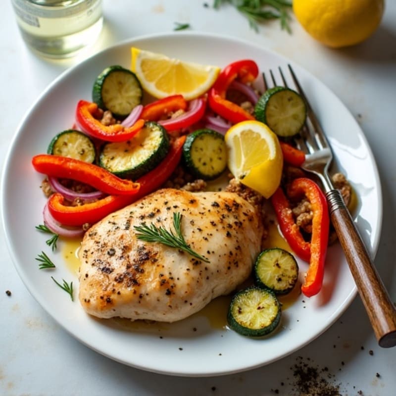 Sheet Pan Lemon Herb Chicken and Crispy Roasted Vegetables