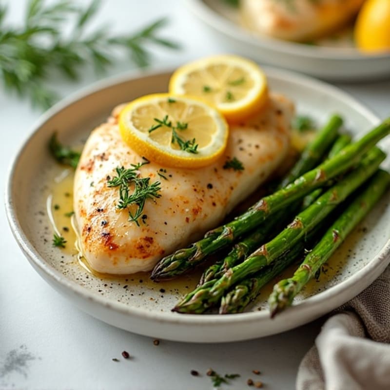 Sheet Pan Lemon Herb Chicken with Roasted Asparagus