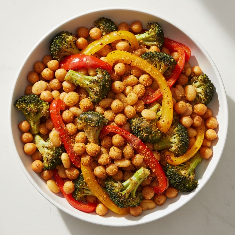 Zesty Roasted Vegetable and Chickpea Bowl