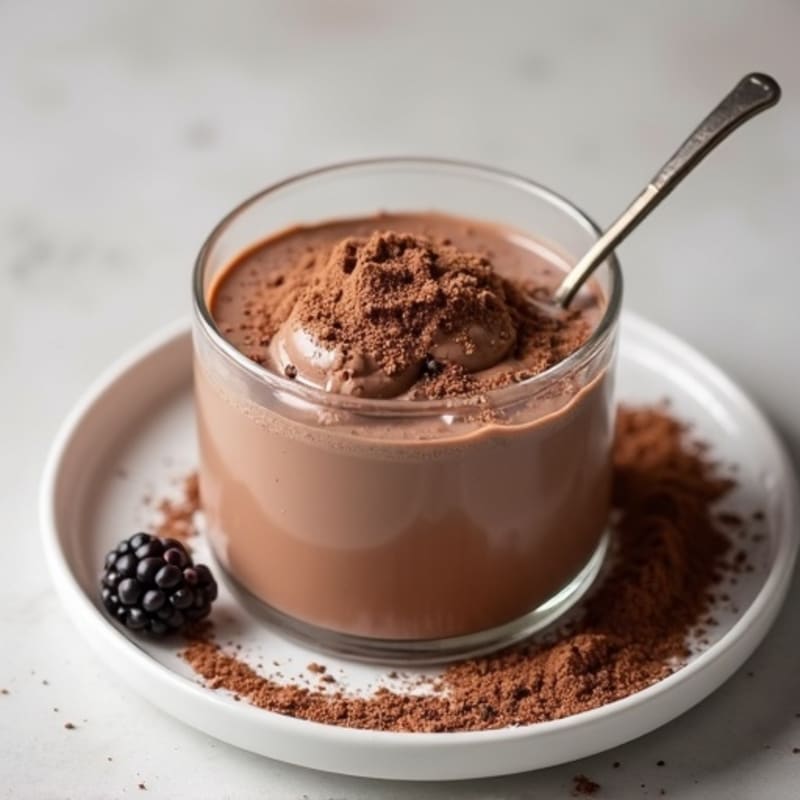 Silky Chocolate Protein Pudding with Greek Yogurt