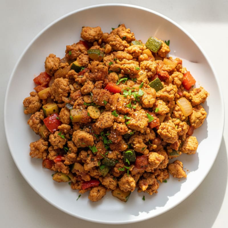 Savory Ground Turkey and Vegetable Skillet