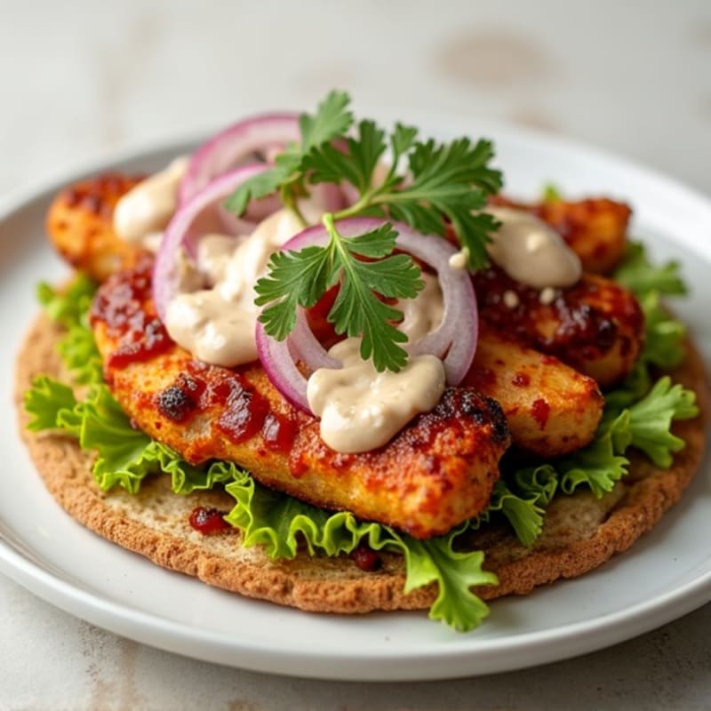 Crispy BBQ Ranch Chicken Flatbread