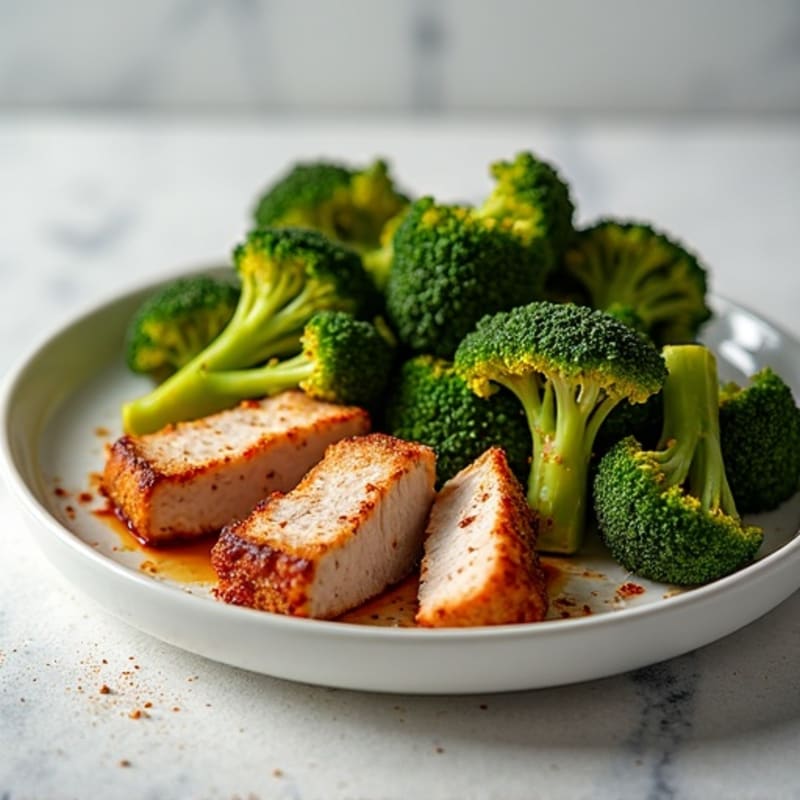 Crispy Pork Tenderloin with Roasted Broccoli